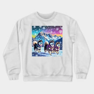 Malamutes in the Snow Crewneck Sweatshirt